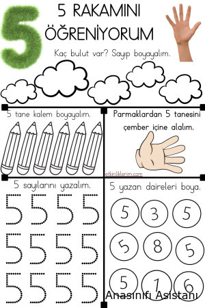 5 Rakamını Öğreniyorum