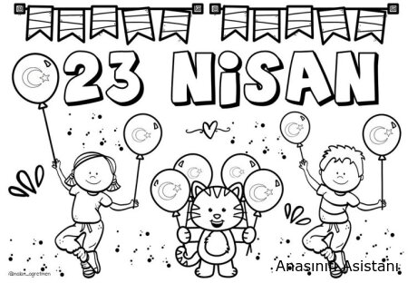 23 Nisan Afiş Boyama
