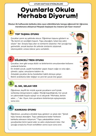 Oyunlarla Okula Merhaba!